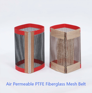 Bande transporteuse en maille de fibre de verre PTFE antiadhésive 1*1 mm, haute température, respirante, avec bordure rouge scellée - Product Image 6