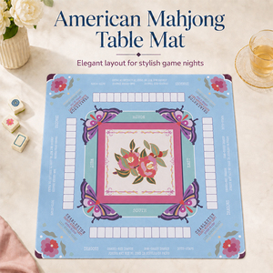 Tappetino da Gioco American Mahjong in Pelle Antiscivolo, Copertura Personalizzata per Tavolo da Mahjong, Superficie di Gioco Stampata - Product Image 3