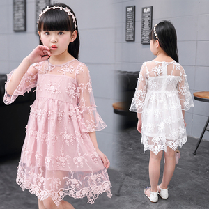 Robes pour filles de 9 ans, style princesse, longueur genoux, dernière mode estivale, vente en gros - Product Image 2