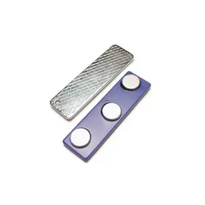 Custom Goedkope Fabriek Prijs Neodymium Magnetische Naamplaatje Badge Id Houder Magneet Sterke Sluiting Met Plakstrip Voor Meeting