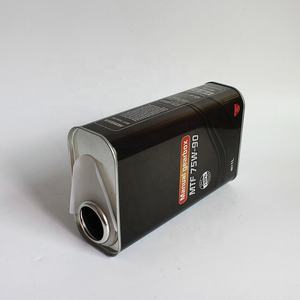 Série imprimée 1 litre carré en métal style F peut 1 litre vide peinture peut avec bouchon de bec Chine usine - Product Image 6