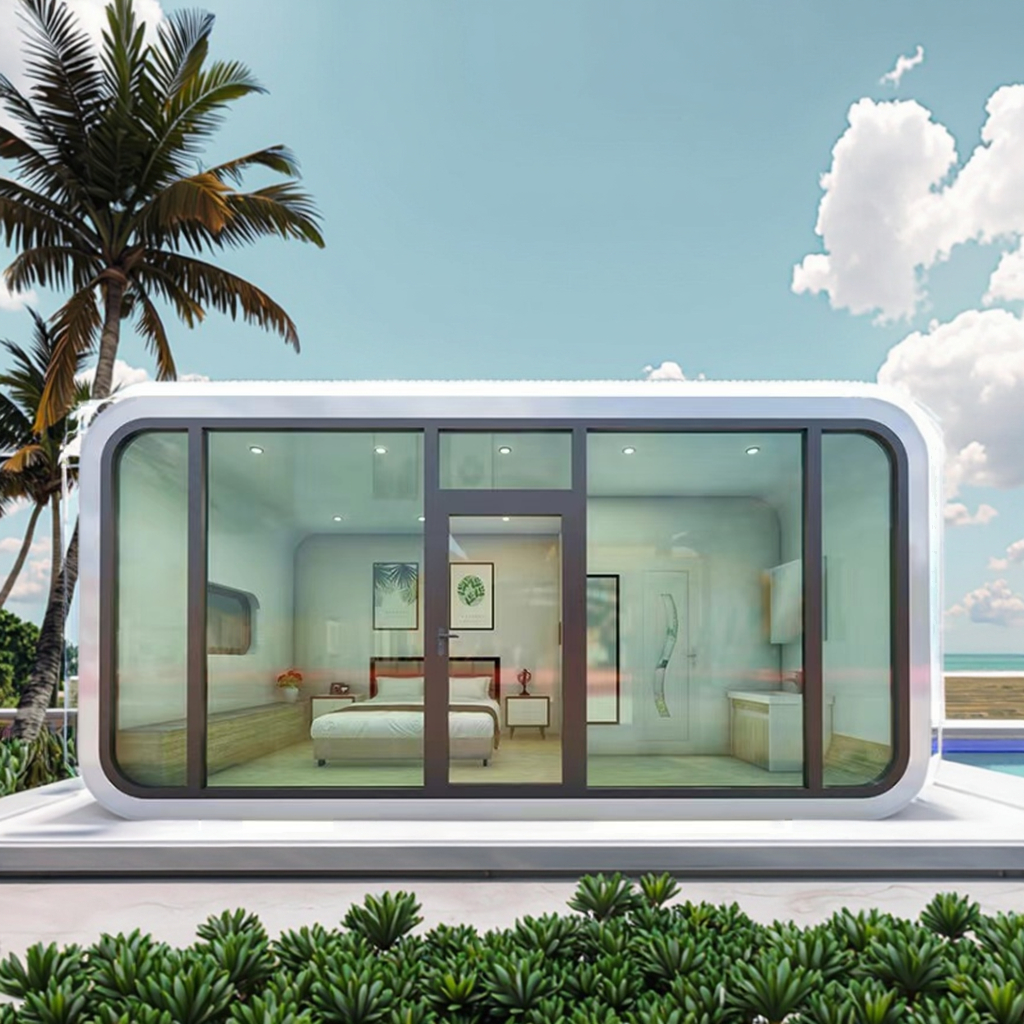 Customizable 20ft 40ft Steel StructureApple cabin Houses Net Red Star Modular Seascape Integrated Land Homestay Villa 4