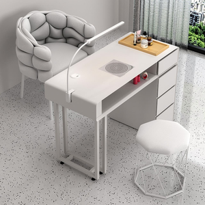 Mueble de Almacenamiento Multifuncional de Alta Calidad para Salón de Belleza, Mesa de Manicura, Estación de Trabajo - Product Image 6