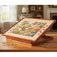 Table de jeu éducative en bois pour enfants, transfrontalière, grande, pliable et rotative, avec plateau d'assemblage
