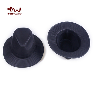 Custom <strong>Bucket</strong> Felt <strong>Hat</strong> <strong>Cheap</strong> Vintage Antique Brass PU Leather Cool Hard Wide Brim Mens Fedora <strong>Hats</strong> for Cowboy - Product Image 4