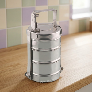 Durable Classic Stainless Steel Lightweight 5kg Adjustable Detachable Tiffin <b>Box</b> 1-3L Capacity Freshness Preservation Office - Product Image 3