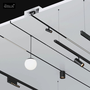 DGLUX Smart Tuya Zigbee Wifi 2.4G <span class=keywords><strong>Led</strong></span> Track Light Linear <span class=keywords><strong>Spot</strong></span> Magnetic Light DC24V Aluminium Noir Aimant Track <span class=keywords><strong>Rail</strong></span> - Product Image 4