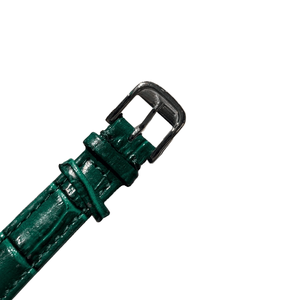 Montre de luxe de haute qualité, mouvement à quartz précis, bracelet en cuir de crocodile, index des heures en diamant, cadran à motif soleil, Longines. - Product Image 6