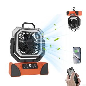 Portable Rechargeable Camping <b>With</b> Led Light Mist Spray <b>Remote</b> <b>Control</b> Tent <b>Fan</b> for Outdoor Hiking Picnic Travel - Product Image 6