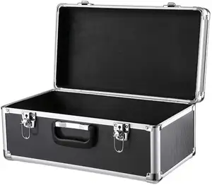Ikayaa 3 Pcs Aluminium Alat Kotak Case Kasus Penerbangan Dada Penyimpanan Kotak Kontainer Dikunci Besar/Tengah/Ukuran Kecil dengan Handle