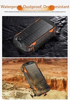 Batterie externe solaire magnétique grande capacité 20000 mAh avec lampe torche LED, support étanche, charge rapide, technologie GaN 22,5 W pour le cyclisme