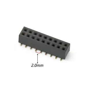 2.0mm 피치 암 핀 헤더 smt 2 * 9pin 더블 행 핀 헤더 커넥터