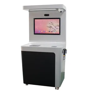 Custom Touch Screen Kiosk With Face Recognition Camera RFID Reader Self Service Tooling Management Machine For Workshop