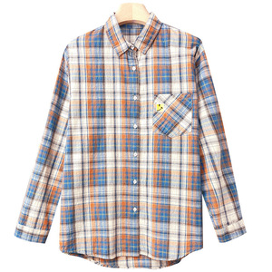 Plaid <strong>Shirt</strong> <strong>Women's</strong> Long Sleeve 2026 Spring Clothing Top Elegant Artistic Retro Cotton Casual <strong>Shirt</strong> - Product Image 5