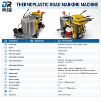 Machine professionnelle de marquage routier vibrante thermoplastique avec moteur Honda 5,5 CV pour bandes de signalisation et lignes de marquage sur autoroutes et parkings