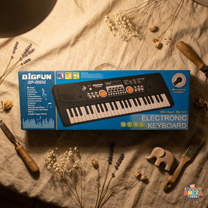 Clavier de piano électronique 49 touches, 16 sons, 6 rythmes, 5 percussions, mini orgue à touches, microphone, alimenté par piles, prise casque 3,5 mm - Product Image 4