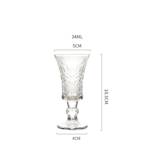 <span class=keywords><strong>Raymond</strong></span> Glass Coupe à vin forte Verre à liqueur sculpté Gobelet en cristal - Product Image 1