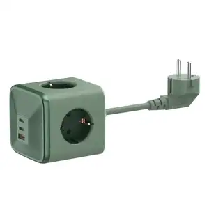 High Quality Standard Power Strip Plug Outlet Multi Extension Power Cube Socket with 3 Usb Ports