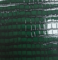 Cuir PU grain crocodile finition cristal glacé 0,9 mm 52 pouces de large pour chaussures, sacs, porte-cartes, portefeuilles (en rouleau)