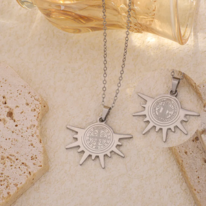 Collar Geométrico de Acero Inoxidable 304 con Baño de Oro Real de 18K, Cadena de Cable Pulida, Elegante Joyería para Mujer - Product Image 3