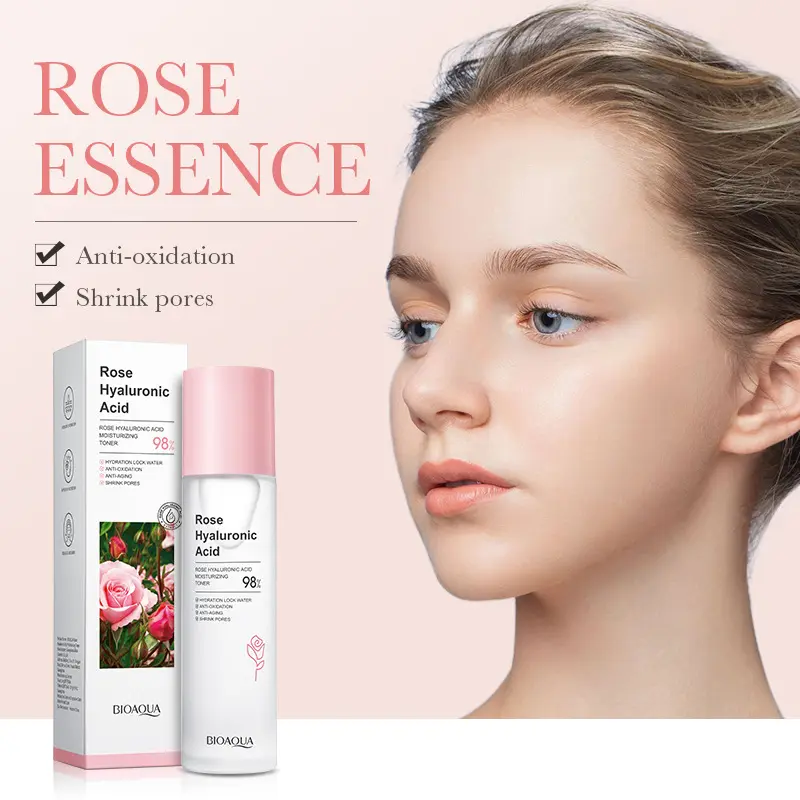 BIOAOUA Rose Essence Water Face Toners Shrink Pores Anti-Aging Whitening Moisturizing Oil Control Skin Care Toner 100g