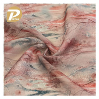 Tissu en mousseline de soie imprimé numérique Uragri, respirant, léger, à mémoire de forme, 100% polyester