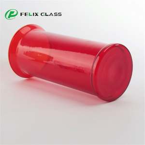 Pantalla de Lámpara de Vidrio Cilíndrica de Color Rojo de Diseño Moderno, Cubierta de Vidrio LED para Lámpara Colgante - Product Image 5