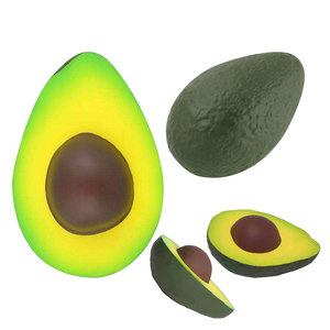 Custom Logo Pu Foam Avocado Stress Relievers Promotional Fruit Squeeze Toy Imprinted Logo Antistress Gift - Product Image 3
