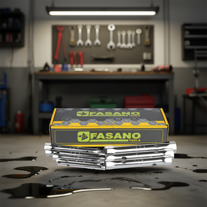 Fasano Tools Combination Wrench <b>Set</b> 8 <b>Pc</b> Metric Chrome Vanadium Steel Auto Repair - Product Image 3