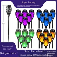 Lampu Obor LED Solar Flame Amber IP67 Gaya Eropa untuk Penerangan Lanskap Luar Ruangan, Taman, Teras, Jalan Setapak & Halaman untuk Suasana Malam