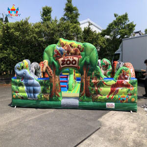 Parque Temático Inflable de PVC para Niños WINWAYTOUS Personalizado, Comercial, para Exteriores, con Temática de Zoológico, para Alquiler, con Capacidad para 2 Pasajeros de 100-500 kg - Product Image 3