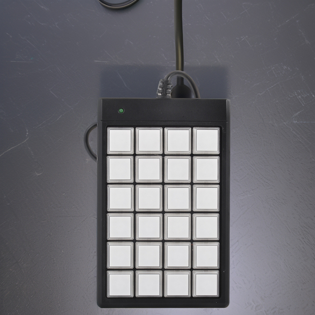 24-Keys Cherry MX Programmable RGB Backlit Mechanical Keypad DIY POS Software Control Keyboard