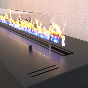 Caminetto a <span class=keywords><strong>Bioetanolo</strong></span> Moderno in Acciaio Ultra-Sottile con Accensione Manuale, Caminetto a Combustione di Etanolo per Arredamento Interno - Product Image 4