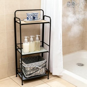 Estantes de Almacenamiento Cuadrados de Acero con Recubrimiento en Polvo Automático de 3 Niveles <span class=keywords><strong>para</strong></span> Interiores/Exteriores, Decoración del Hogar con Mosaico, Estanterías Metálicas <span class=keywords><strong>para</strong></span> Zapatos y <span class=keywords><strong>Macetas</strong></span> - Product Image 4