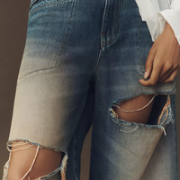 Shorts en jean déchirés Y2K personnalisés, lavés, amples, longueur genou, jorts délavés, vintage, coupe décontractée, shorts pour femmes