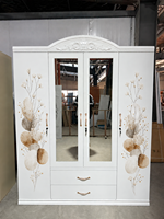 Armoire en acier sur mesure, meuble de rangement verrouillable pour vêtements avec miroir, chambre à coucher avec tiroir, nouveau design moderne