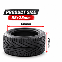 Pneus en caoutchouc RCXAZ 68x28mm 1/10 pour voiture RC, pneus de course sur route, sans roues, pour ARRMA HSP Traxxas