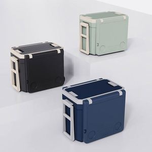 Hot Selling Plastic Folding Cooler Box Beach <b>Camping</b> Picnic Folding Cooler Box with <b>Table</b> and Chairs - Product Image 4