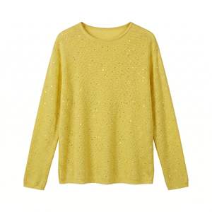 <span class=keywords><strong>Pull</strong></span>-over en maille à sequins pour femme, fin, scintillant, col rond, léger, multicolore, élégant et <span class=keywords><strong>brillant</strong></span> - Product Image 4
