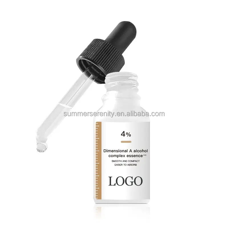 Serum penghilang keriput wajah 15ml, Anti Keriput Anti Penuaan 4% Serum Retinol asli Label pribadi penghilang garis halus