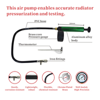Kit de testeur de pression de liquide de refroidissement et de recharge sous vide 28 pièces, kit de testeur de pression de radiateur