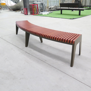 Muebles de Exterior Haoyida, Banco de Parque de Metal y Madera, Muebles de Jardín de Madera de Pino, Banco para Centro Comercial Interior - Product Image 5