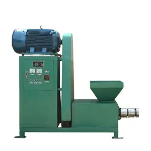 Máquina para fabricar varillas de briquetas de paja JZSY, equipo de procesamiento de extrusión de varilla de aserrín de madera sin humo para protección ambiental