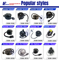 محرك مروحة تبريد بيلوسي لـ 25386-D4000 25386-3R171 25386-C1400 25386-3R170 لسيارات هيونداي سوناتا وجرانديور وأزيرا وكيا كارينز K5