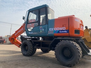 Hitachi máquina de construcción usada Japón EX100WD 7 toneladas rueda excavadora Tractor excavadora Isuzu motor bomba hidráulica Motor para la venta - Product Image 6