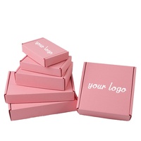 Cajas de Envío de Regalo Ecológicas, Rígidas, Corrugadas, Rosadas, Portátiles, de Alta Gama, Impresas a Medida, Hechas a Medida
