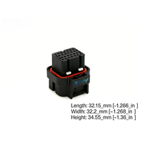 3-1437290-7 26P TE AMP SuperSealed 1.0mm Connecteur ECU automobile femelle avec joint en caoutchouc rouge et verrouillage CPA