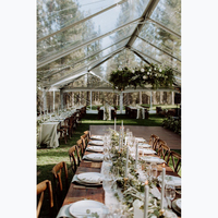 Tente de luxe en aluminium pour événements, chapiteau de mariage, treillis pour événements, tente en verre pour 100 personnes.