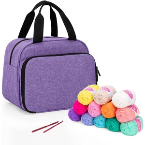 Tricô Starter Set Suprimentos Ferramentas Crochet Hooks Portable Yarn Storage Organizer Bag