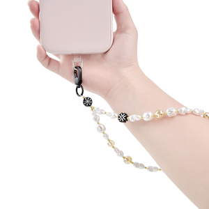 ATB bianco perla irregolare catena del telefono cellulare da <span class=keywords><strong>donna</strong></span> ciondolo con perline pendente corda Anti caduta catena per iPhone 17 Pro Max - Product Image 2